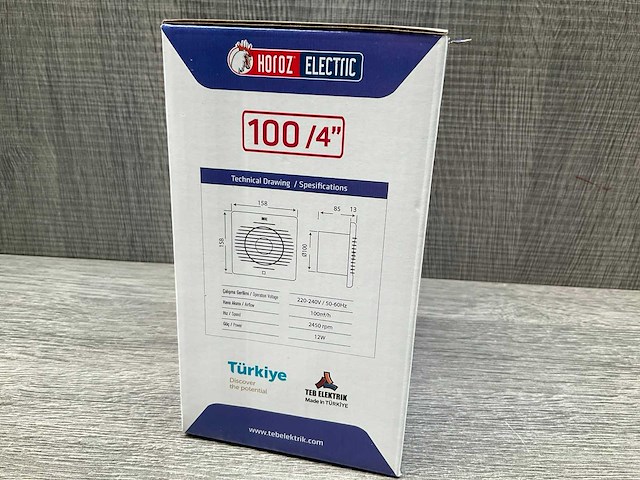 Afzuig ventilator wit - afbeelding 8 van  8