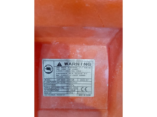 Afzuiginstallatie 230v 3.400m³/uur ~ dryfast, daf 3000, bouwjaar 2022 - afbeelding 7 van  7