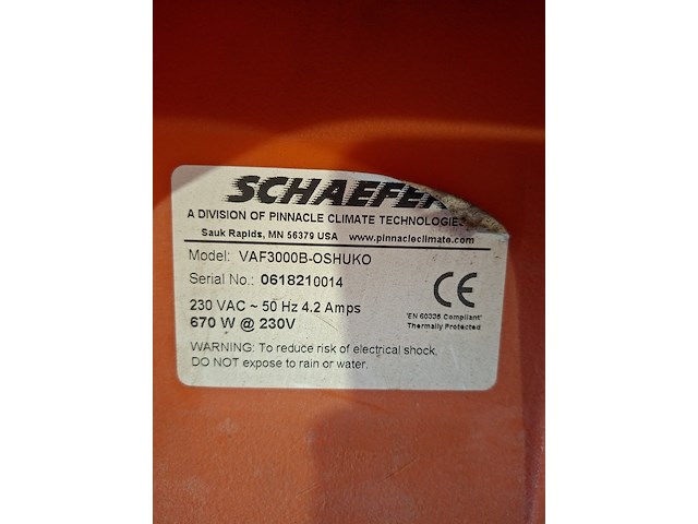 Afzuiginstallatie 230v 3.400m³/uur ~, schaefer ventilation, americ vaf-3000b, 2021 - afbeelding 5 van  5