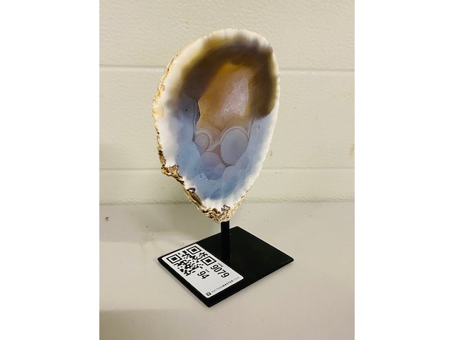 Agaat geode op metalen standaard - afbeelding 4 van  5