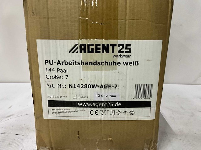 Agent 25 - werkhandschoen - maat 7 (144x) - afbeelding 4 van  4