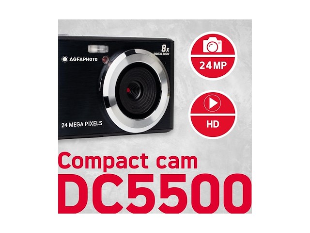 Agfa foto realishot dc5500 compacte digitale camera zwart - afbeelding 2 van  3