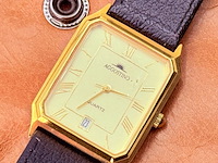 Aggostino goudkleurig tank horloge - afbeelding 1 van  7