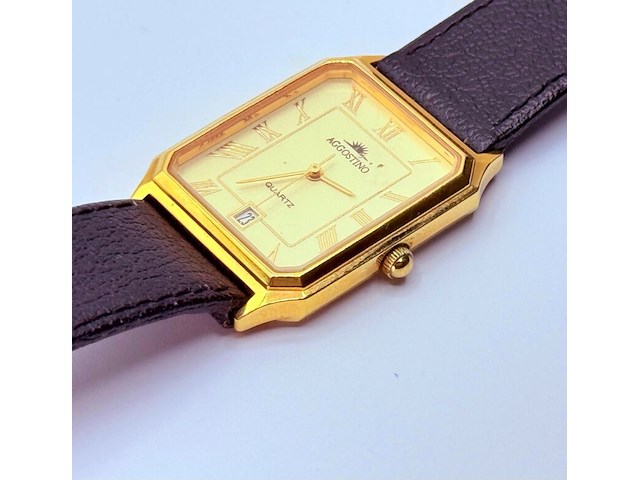 Aggostino goudkleurig tank horloge - afbeelding 2 van  7