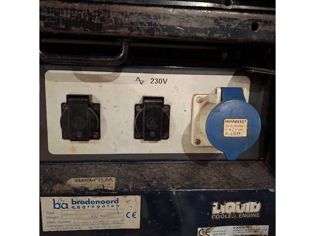 Aggregaat 6kva, honda, ex5500 benzine - afbeelding 2 van  19