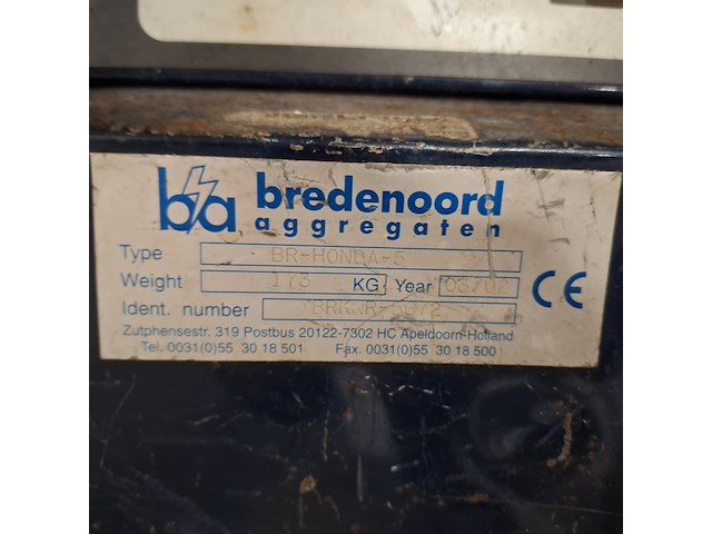 Aggregaat 6kva, honda, ex5500 benzine - afbeelding 3 van  19