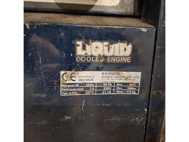 Aggregaat 6kva, honda, ex5500 benzine - afbeelding 4 van  19