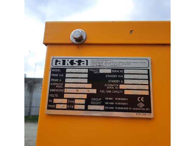 Aggregaat, aksa, apd250c-6, 2024 - afbeelding 7 van  16