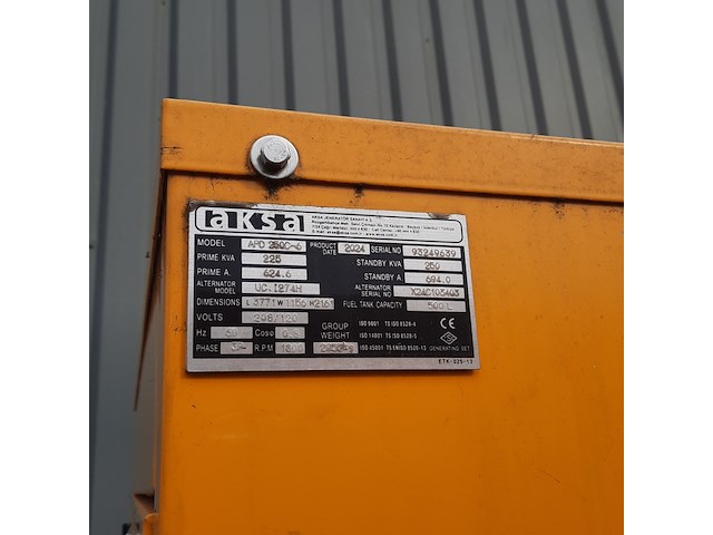 Aggregaat, aksa, apd250c-6, 2024 - afbeelding 13 van  13