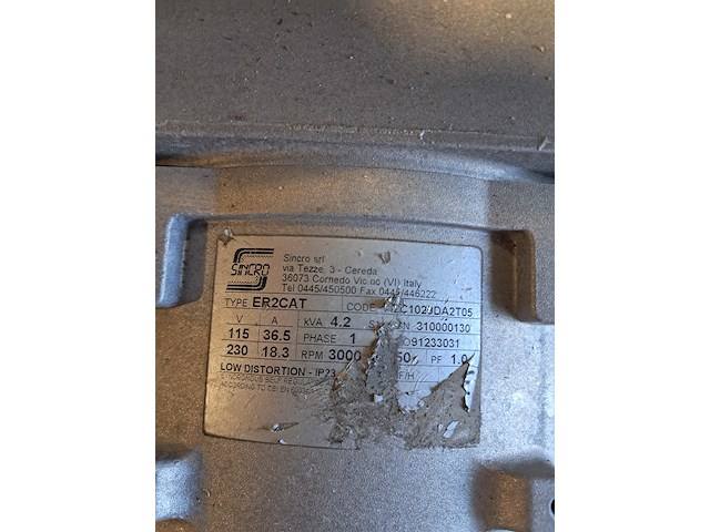 Aggregaat benzine 3,6kva 2x230v ra europower generators, ep4100, bouwjaar 2010 - afbeelding 12 van  16