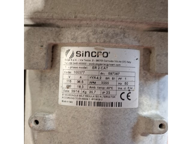 Aggregaat benzine 3,6kva 2x230v ra europower generators, ep4100, bouwjaar 2015 - afbeelding 7 van  8