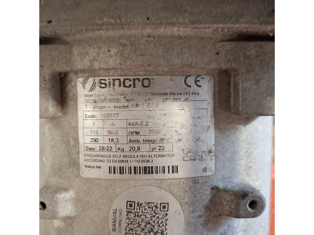 Aggregaat benzine 3,6kva 2x230v ra europower generators, ep4100, bouwjaar 2022 - afbeelding 8 van  9