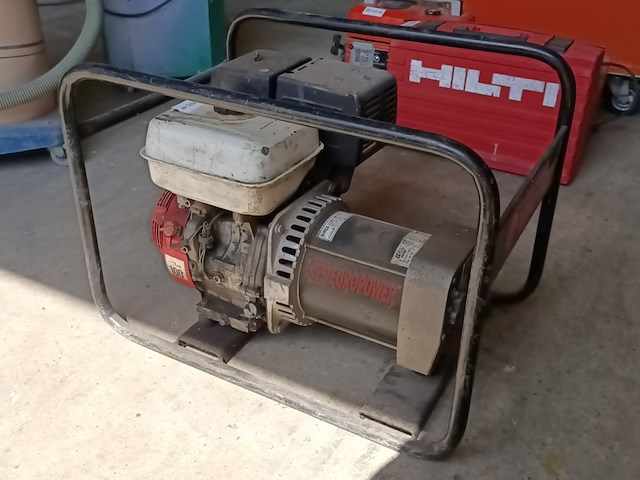 Aggregaat, europower, ep4100 honda gx270 9.0hp motor, 1995 - afbeelding 3 van  10