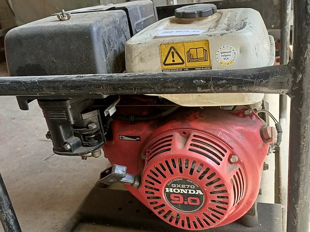 Aggregaat, europower, ep4100 honda gx270 9.0hp motor, 1995 - afbeelding 6 van  10