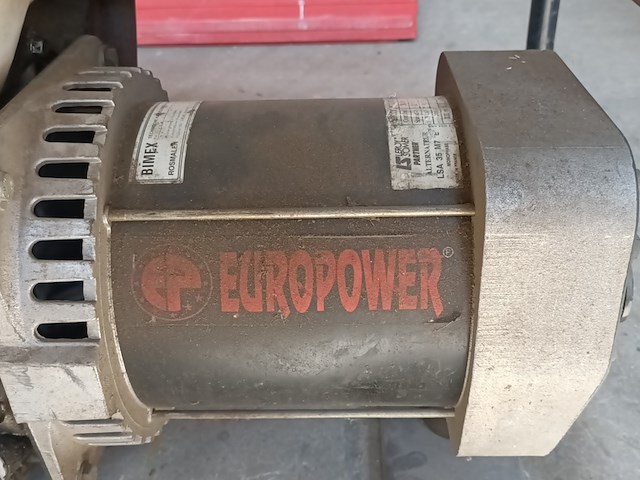 Aggregaat, europower, ep4100 honda gx270 9.0hp motor, 1995 - afbeelding 9 van  10