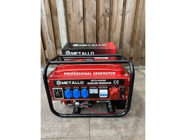 Aggregaat metallo, 8500w, rood, 2023 - afbeelding 1 van  5