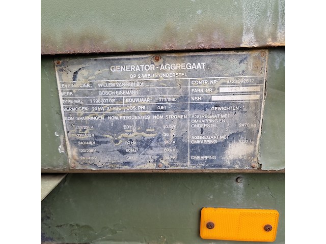 Aggregaat, mobiel, bosch-eisemann, ddod25, 1979 - afbeelding 75 van  76