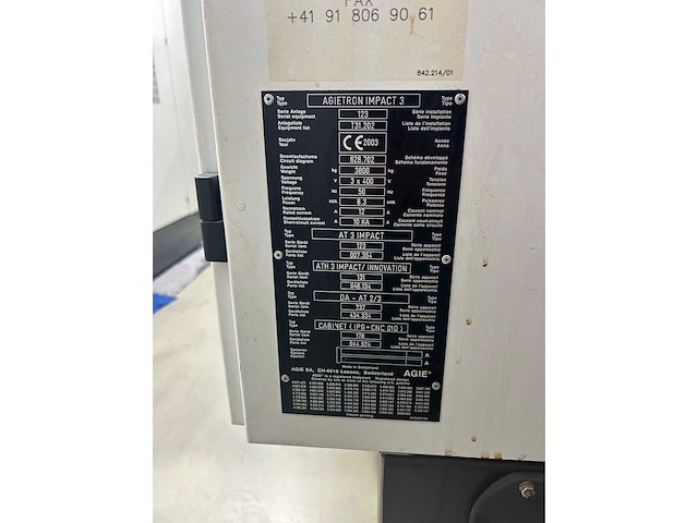 Agie - agietron impact 3 - die sinking edm machine - 2003 - afbeelding 4 van  14