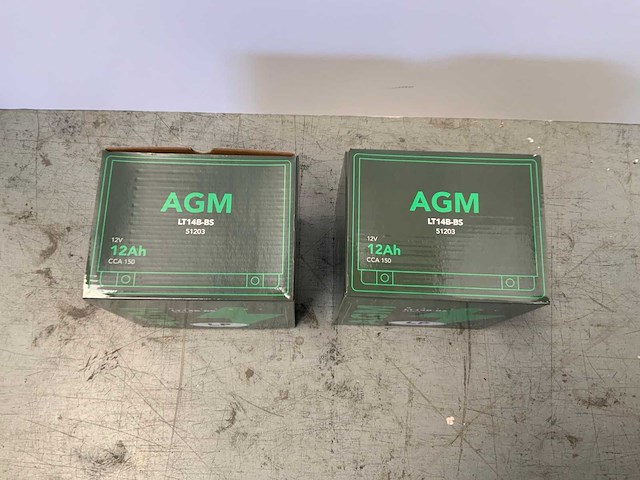 Agm - lt14b-bs - 12v 12ah - accu's (2x) - afbeelding 2 van  7