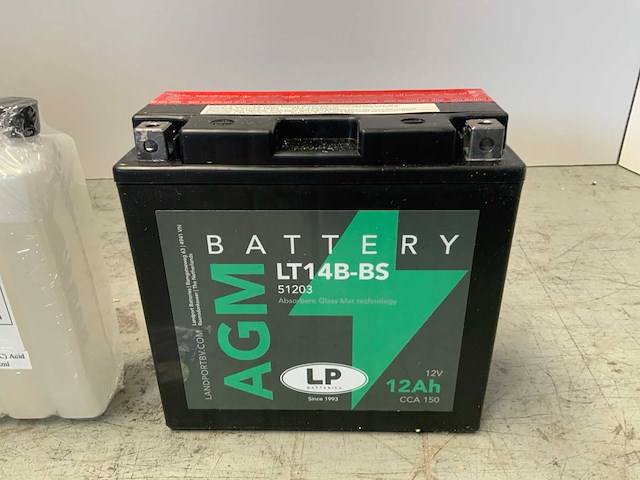 Agm - lt14b-bs - 12v 12ah - accu's (2x) - afbeelding 6 van  7