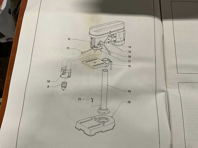 Agojama 8e107 tafelboormachine - afbeelding 3 van  8