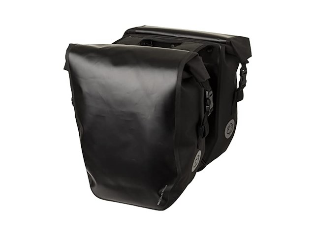 Agu dubbele fietstas shelter zwart 42l waterdicht mik - afbeelding 1 van  3