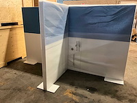 Ahrend - akoestische werkplekinrichting 4 pers. v.v. in hoogte verstelbaar bladophanging 280x200x160cm - afbeelding 1 van  3