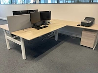 Ahrend duo zit-sta bureau met 2 losse bureaus - afbeelding 2 van  5