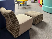 Ahrend mileto fauteuil met hocker - afbeelding 4 van  4