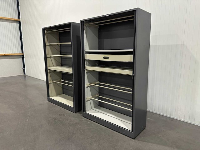 Ahrend roldeurkast | archiefkast | 195 x 120 x 45 cm | antraciet - afbeelding 2 van  3