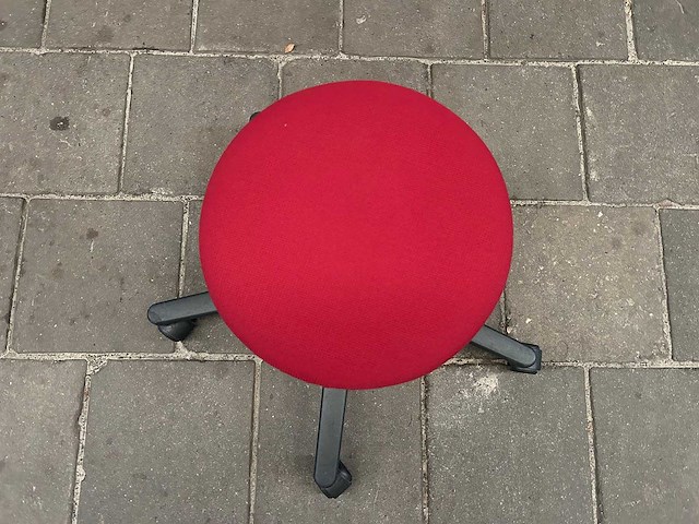 Ahrend verrijdbare werkkruk / bureaustoel rood (12x) - afbeelding 4 van  4