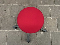 Ahrend verrijdbare werkkruk / bureaustoel rood (12x) - afbeelding 4 van  4