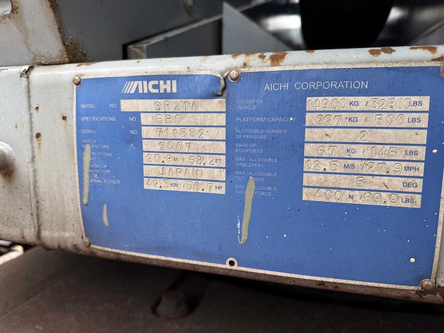 Aichi - 2007 - sr21a - hoogwerker - afbeelding 26 van  33