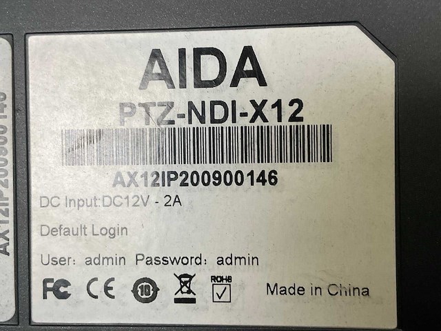 Aida ptz-ndi-x12 videocamera - afbeelding 6 van  6