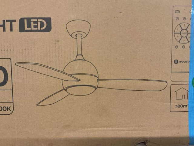 Aigostar plafondlamp met ventilator - afbeelding 2 van  3