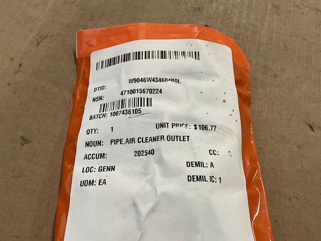 Air cleaner outlet pipe - afbeelding 2 van  3