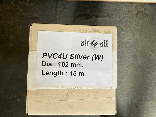 Air4all - pvc4u silver- 102mm - 15m - luchtslang (70x) - afbeelding 2 van  2