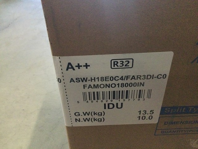 Airco binnen- en buitenunit, aux, 18000 btu, wit - afbeelding 4 van  6