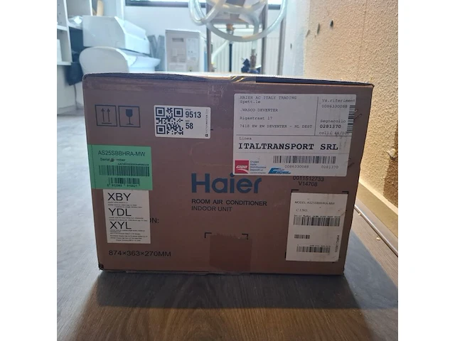 Airco binnenunit haier, as25sbbhra-mw - afbeelding 2 van  6