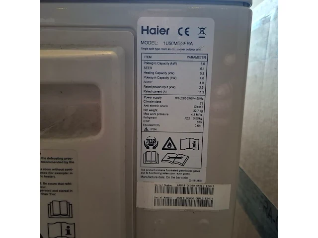 Airco buitenunit haier, 1u25yeffra-c - afbeelding 5 van  9