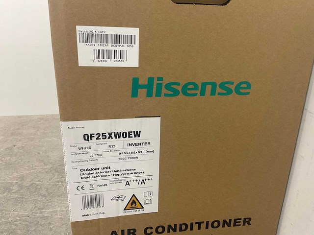 Airco splitunit 2,6kw – 9.000 btu – tot 25m² – clean air technologie (4x) - afbeelding 7 van  10