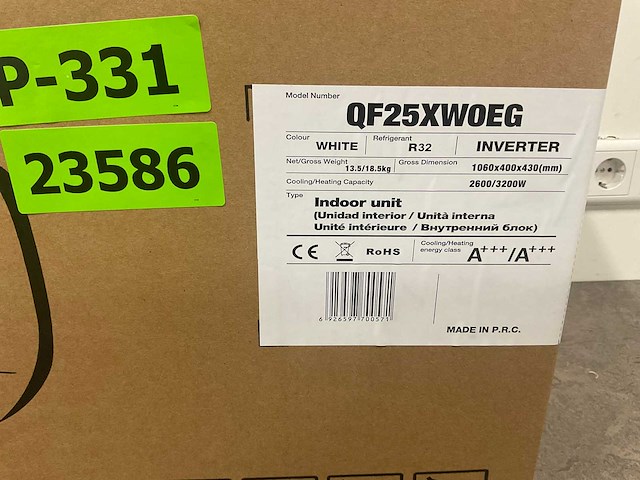 Airco splitunit 2,6kw – 9.000 btu – tot 25m² – clean air technologie (4x) - afbeelding 3 van  23