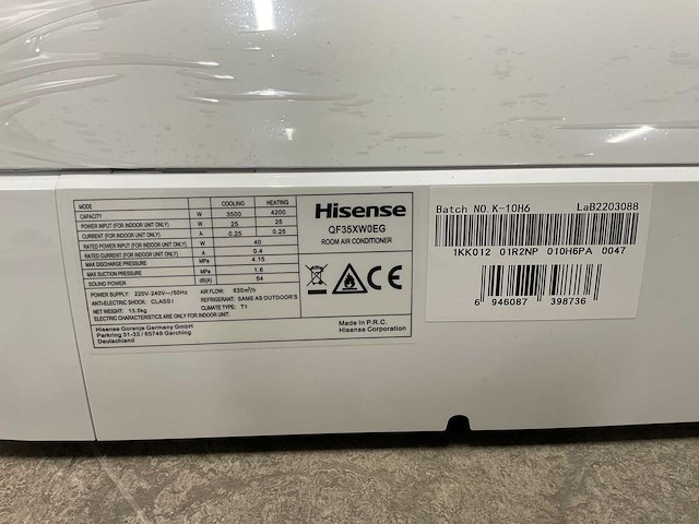 Airco splitunit 3,5kw - 12.000 btu - tot 35m² - clean air technologie - afbeelding 10 van  17