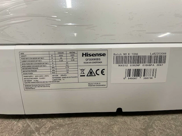 Airco splitunit 3,5kw - 12.000 btu - tot 35m² - clean air technologie - afbeelding 11 van  24