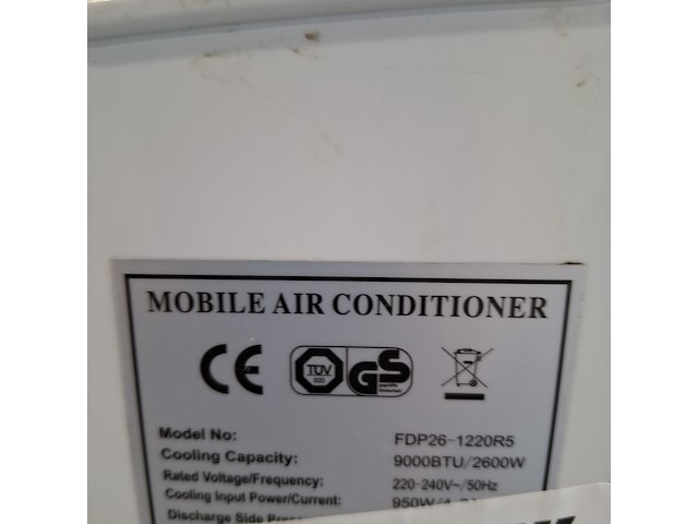 Airconditioning 2,6kw 230v - a8 ningbo yogar, mfp26-1220, bouwjaar 2019 - afbeelding 2 van  4