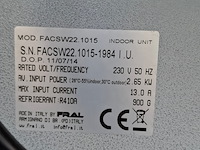 Airconditioning 7kw 230v, fral, facsw22, 2014, watergekoeld met buitenunit - afbeelding 9 van  12