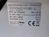 Airconditioning 7kw 230v fral, facsw22, bouwjaar 2014, watergekoeld met buitenunit - afbeelding 3 van  11