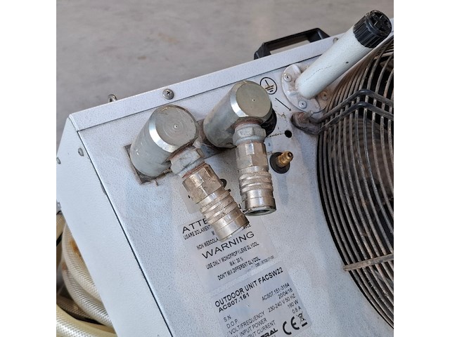Airconditioning 7kw 230v fral, facsw22, bouwjaar 2014, watergekoeld met buitenunit - afbeelding 10 van  11