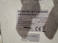 Airconditioning 7kw 230v fral, facsw22, bouwjaar 2014 - afbeelding 10 van  14