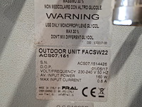 Airconditioning 7kw 230v fral, facsw22, bouwjaar 2016 - afbeelding 2 van  11